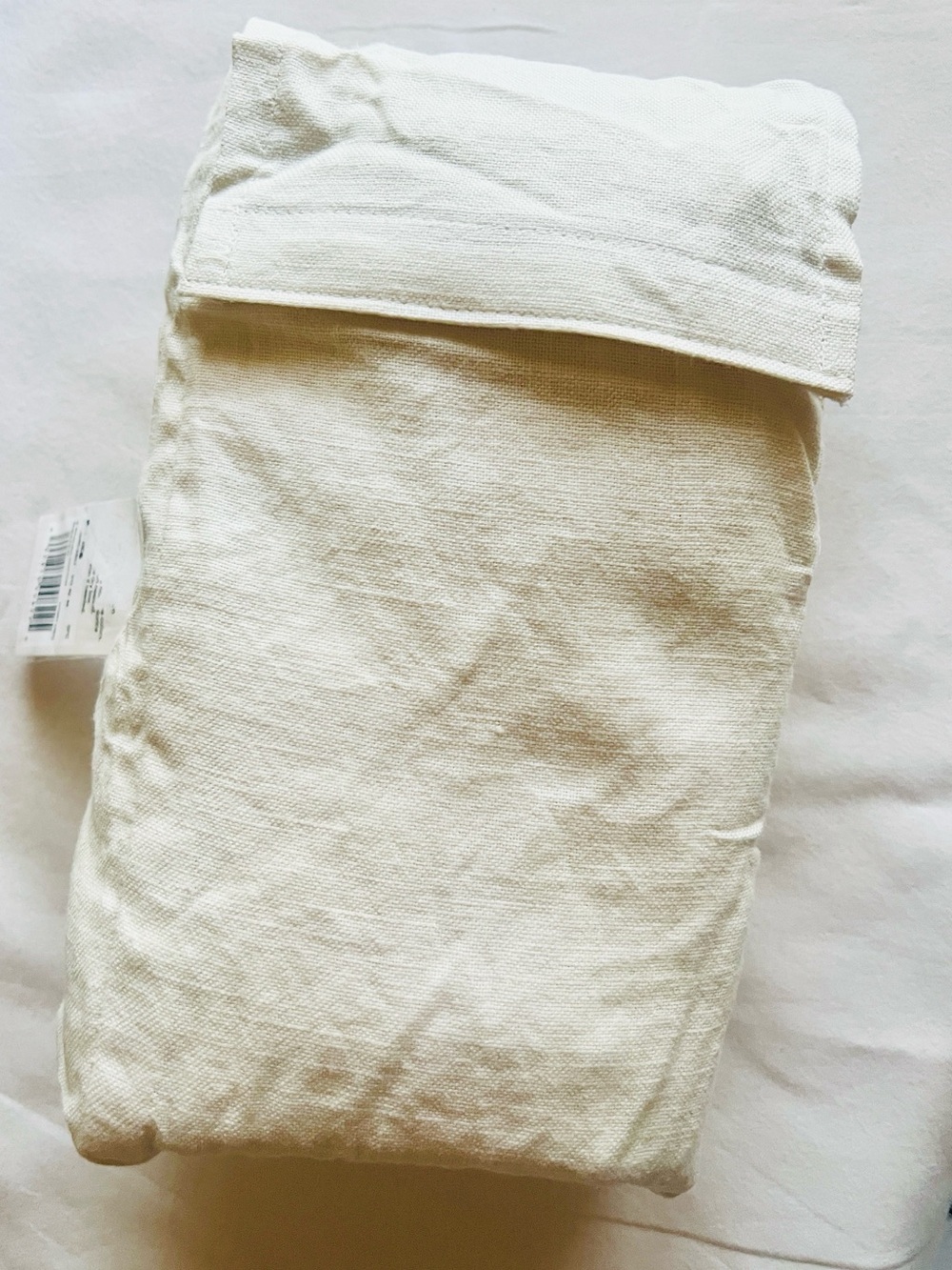 MIRYANA Organic Cotton Standard/Queen Pillowcase - Cream -NWOT